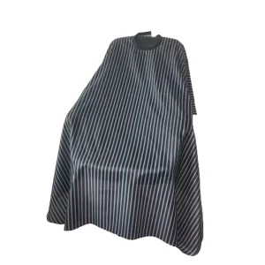 Retro High-end Hair Salon Haircut Button Design Striped Lengthen Non-Stick Hair Styling Hairdressing Cape