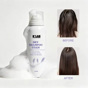 Rice Starch & Panthenol Dry Shampoo Foam 200ml Hydrating Oil Control Volumizing No White Residue Nourishing Waterless Wash