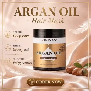 Riginas Customized Argan Oil Hair Mask for Damaged Hair Nourishing Private Label Magical Treatment for Dry Hair Care