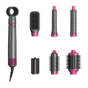 Roman Multi-functional 8 in 1 Hair Dryer Hot air Brush Comb Hair Curler Styling Tool Household Hair Styler Set