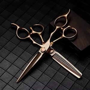 Rose Gold VG10 Steel Scissors Barber Professional 7 Inch Japan Scissors for Hair Cutting Hairdressing Supplies