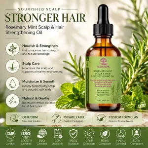 Rosemary Mint Hair Growth Oil Private Label Hair Care Scalp Nourishing Treatment Oil for Women Men OEM ODM Cosmetic