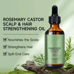 Rosemary Mint Scalp Hair Strengthening Growth Oil 60ml Organic Natural Coconut Oil with Rosemary Essential Oil