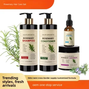 Rosemary Mint Shampoo Conditioner & Hair Essential Oil Set All Natural Anti Dandruff Anti Hair Loss in Stock