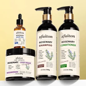 Rosemary Shampoo Set for Healthy Hair Care Deep Cleansing Moisturizing Leave In Treatment for Improved Hair Growth