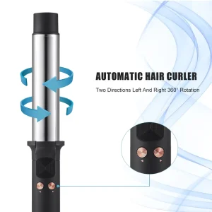 Rotating Electric MCH Professional Hair Curler Wand Big Wave Automatic Curling Iron for All Hair Type