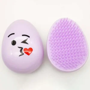 Round Shape Hair Brush with Soft PE Bristle Scalp Massage Detangle Hairbrush