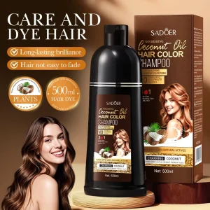 SADOER Anti Dandruff Coconut Oil Gel Shampoo 500ml Hair Color Dyeing Clean Moisturizing Long Lasting Brilliance