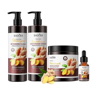 SADOER Hair Care Mask Solution Serum Moisturizing Ginger Shampoo and Hair Conditioner