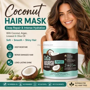 SILU Private Label Coconut Hair Mask Deep Repair Moisturizing Hair Treatment OEM ODM Hair Care Manufacturer