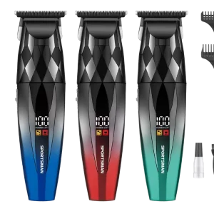 SM 745 Professional Electric Cordless Hair Clippers Stainless Steel 7 500 RPM Adjustable Lengths LED Display 210Min Hotel RV