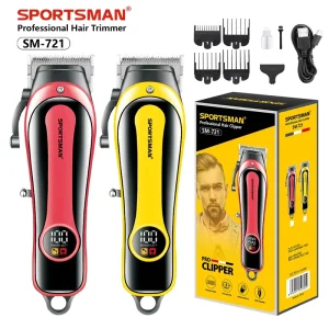 SPORTSMAN Men’s Hair Clipper Electric Trimmer for Bald Head Shaving Special Tool Salon Haircut Oil Head Carving Clipper