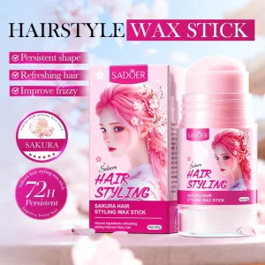 Sakura Styling Hair Wax Stick 40g Lasting Styling Hair Fluffy Not Collapsing Reducing Hair Stickiness Refreshing Improving Frizz