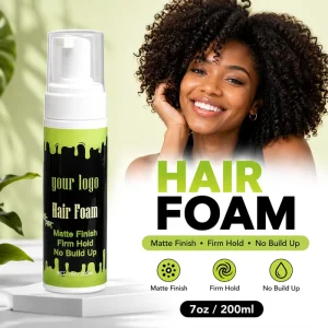 Salon Grade 200ml Olive Oil Curl Defining Mousse Wave Enhancer Styling Foam Anti Frizz Moisturizing Flexible Hold Natural Shine