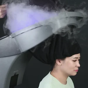 Salon Grade Hair Steamer with Ozone Nano Mist & LED Light Deep Hydration for Damaged Hair Follicle Stimulator for Keratin