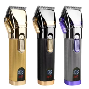 Salon Hair Clipper All Metal Professional Hair Trimmer Cordless Haircut Machine Adjustable Hair Cutting Machine Barber Clipper