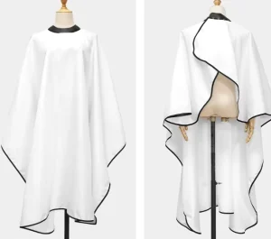 Salon Hair Cutting Cape Clothes Adjustable Snap Button with Waterproof Hairdressing Salon Cape for Haircut Coloring Makeup Style