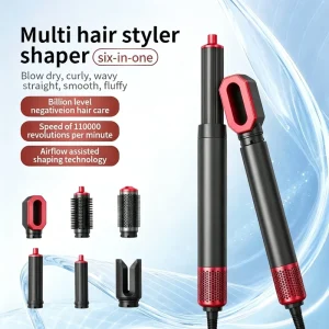 Salon Hair Supplies Electric Styling Tools Hair Dryer Set 6 in 1 Multi Stylers Curling Irons Hair Styling Comb