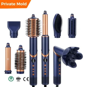 Salon Hair Supplies Electric Styling Tools Professional Hair Dryer Set Hair Multi Stylers 6 in 1 Curling Irons