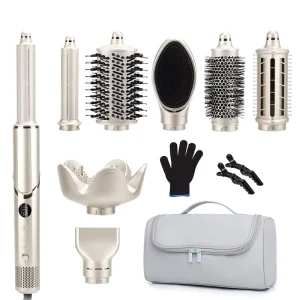Salon Hair Tools 8 in 1 Hair Dryer Multifunctional Air Styler Hair Curling Brush Straightener and Curler Hair Iron Hot Brush