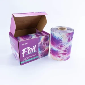 Salon Hot Hair Foil Roll Full Color Aluminium Custom Pattern Foils Roll For Hair
