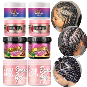 Salon Professional Hair Products Braiding Gel 24 Hour Hold Natural Braid Gel Set