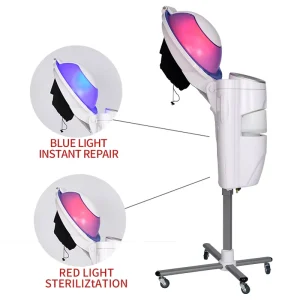 Salon Professional Ozone Micro Mist Hair Steamer With 7 Colors Led Lights Vaporizador De Pelo for Oil Treatment Drying Styling