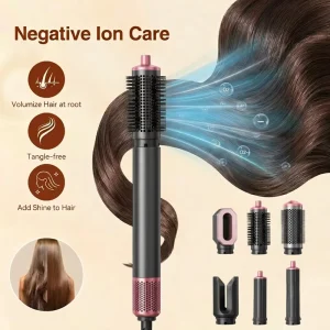 Salon Use Hair Curler Hot Air Styling Brush One Step Hair Dryer and Styler 6 In1 Multi Styler Hair Styling Tools Set