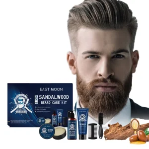 Sandalwood Organic Moisturizing Men’s Beard Care Set Beard Growth Repair Moisturizing and Softening Care