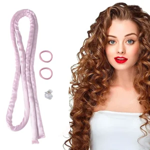 Satin Hair Curler Soft Without Heat Hair Curling Rollers Sleeping Heatless Hair Curler to Sleep in
