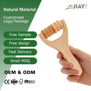 Scalp Applicator Comb Massage Brush Hair Straightener Function Natural Wood Eco friendly Handheld Therapy Tool for Lymphatic