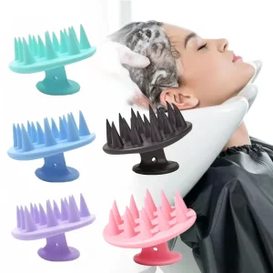 Scalp Massager Devices Silicone Hair Scrubber Soft Long Bristles Head Shampoo Comb Brush for Hair Growth