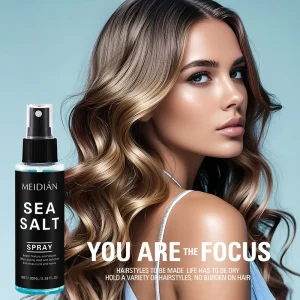 Sea Salt Spray for Curly Hair Strong Hold Fast Dry Anti Humidity Volumizing Texturizing Spray No Wash Lasting Styling 100ml