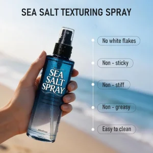 Sea Salt Spray for Men Natural Hair Texturizing Spray Add Volume Barber Supplies Sea Salt Spray for Hair