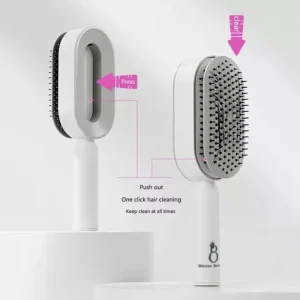 Self Cleaning Hair Brush for Women One Key Cleaning Hair Loss Airbag Massage Scalp Comb Anti Static Hairbrush