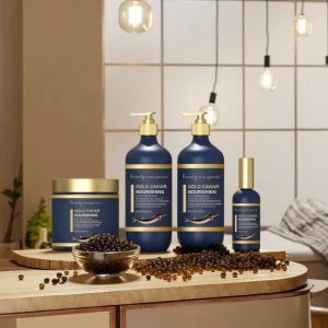 Shampoo Conditioner Hair Mask Serum Complete Repair Dry Frizzy Hair Treatment Kit Gold Caviar Nourishing Hair Care Set