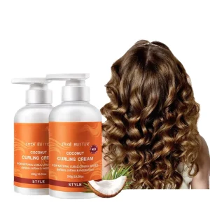 Shea Butter Curl Cream Used for Hair Care Styling and Enhancing Elasticity