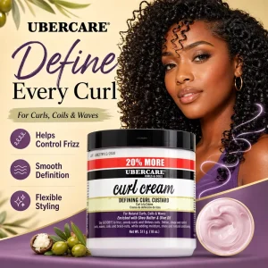 Shea Butter and Olive Oil Long lasting Moisturizing Shine Defining Curl Hair Enhancer Styling Custard Cream