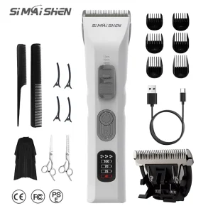 SiMAiSHE D9 Strong Power Hair Cutter Multifunction Electric Hair Clipper Blade Replaceable Type C Hair Trimmer