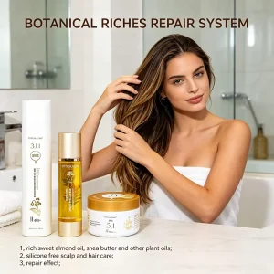Silicone Free Hair Repair Set Keratin Conditioner for Dry Damaged Hair Anti Frizz Deep Repair Salon Professional Care