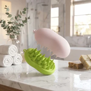 Silicone Massage Hairbrush Scalp Cleaning Tool for Home SPA Original Manufacturer
