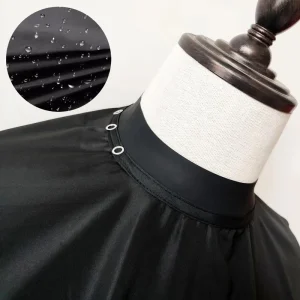 Silicone Neckline Professional Hair Cutting Apron Waterproof Polyester Black Barber Capes Styling Tool Barbershop Salon Cape