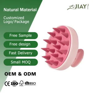 Silicone Vibration Head Massager Hairbrush Removable Liquid Tank Body Shower Scalp Brush for Shampoo Gentle