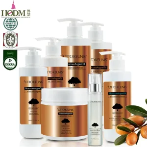Silk Smoothing Argan Oil Shea Butter Shampoo and Conditioner Oem Natural Hair Care Set