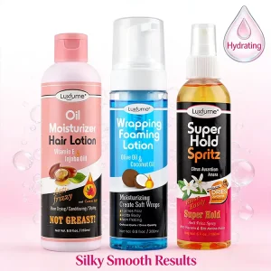 Silky Smooth Oil Moisturizing Hair Lotion Foaming Wrap Lotion Firm Hold Spritz Hair Spray