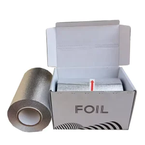 Silver Embossed 12.7cm X 50m Salon Hair Aluminum Foil Rolls High Quality Metal Foil for Hair Use