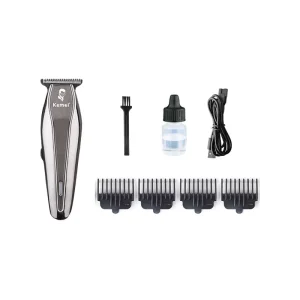 Silver Washable Blade Stainless Steel Rechargeable Men Cordless Hair Trimmer