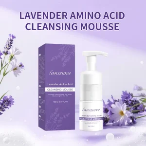 Skin Care Factory Custom Lavender Amino Acid Cleansing Mousse Organic Whitening Foam Face Wash