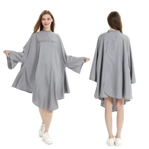Smart High Quality Customized Logo Barber Capes Hair Cutting Nylon With Special Sleeve 7AS2