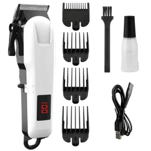 Smart Home Product Cordless USB Rechargeable Lithium Battery Hair Clippers Hair Trimmer for Home/Barber Shop